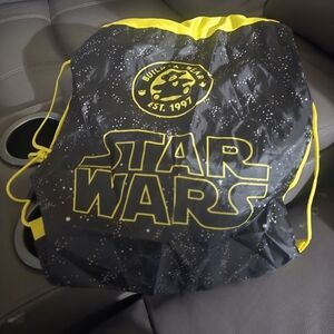 Star Wars Galaxy Build a Bear Kids Drawstring Black Carry Bag